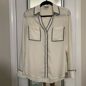 White Express Button-Up Portofino Shirt - M